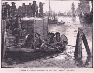 Guilherme de Orange embarcando para se juntar ao Brill AD 1688